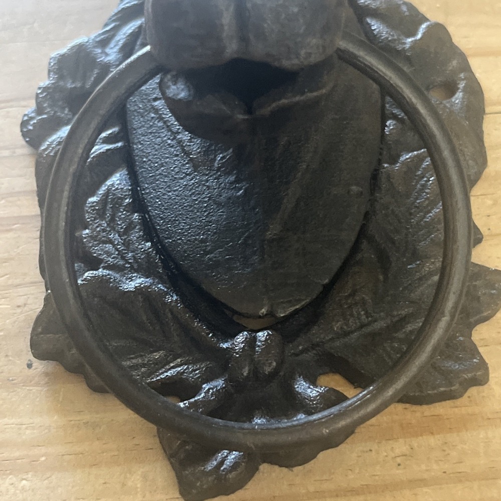 Cast Iron Burnish Black Horse Head Door Knocker/Hitching Post/Towel Holder NWOT - Picture 8 of 10